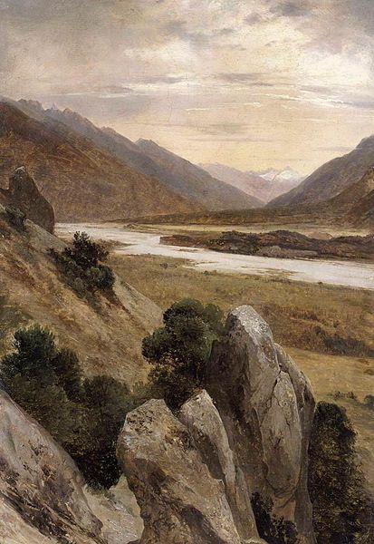 Alexandre Calame Mountainous Riverscape China oil painting art